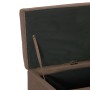 Banco con espacio de almacenaje 116 cm poliéster marrón by , Benches for halls and storage - Ref: Foro24-281320, Price: 158,8...