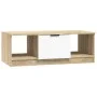 Couchtisch aus Sperrholz in Weiß und Eiche, 102 x 50 x 36 cm von vidaXL, Couchtisch - Ref: Foro24-811354, Preis: 72,43 €, Rab...