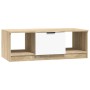 Couchtisch aus Sperrholz in Weiß und Eiche, 102 x 50 x 36 cm von vidaXL, Couchtisch - Ref: Foro24-811354, Preis: 73,40 €, Rab...