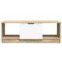 Couchtisch aus Sperrholz in Weiß und Eiche, 102 x 50 x 36 cm von vidaXL, Couchtisch - Ref: Foro24-811354, Preis: 73,40 €, Rab...