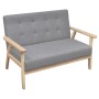 Set de sofás de 2 piezas de tela gris claro de , Sofás - Ref: Foro24-275176, Precio: 391,19 €, Descuento: %
