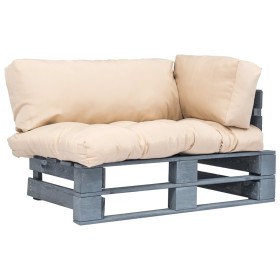Sofá de jardín de palets con cojines color arena madera de pino von , Outdoor-Sofas - Ref: Foro24-275293, Preis: 138,51 €, Ra...