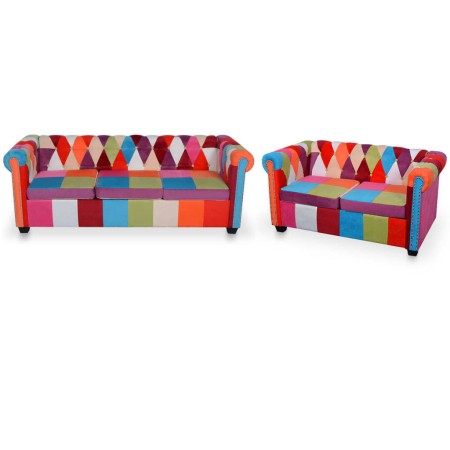 Conjunto de sofás Chesterfield 2 piezas tela by , Sofas - Ref: Foro24-278215, Price: 844,06 €, Discount: %
