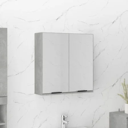 Bathroom cabinet with concrete grey mirror 64x20x67 cm by vidaXL, bathroom vanities - Ref: Foro24-811317, Price: 88,60 €, Dis...