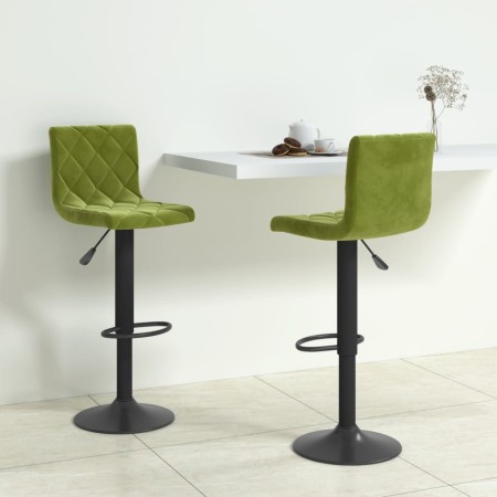 Taburetes de cocina 2 uds terciopelo verde claro by , Kitchen stools - Ref: Foro24-333733, Price: 130,73 €, Discount: %