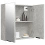 Armario de baño con espejo color gris hormigón 64x20x67 cm de vidaXL, Tocadores de baño - Ref: Foro24-811317, Precio: 93,84 €