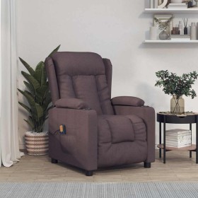 Sillón de masaje eléctrico tela marrón oscuro by , Electric massage chairs - Ref: Foro24-339063, Price: 230,35 €, Discount: %