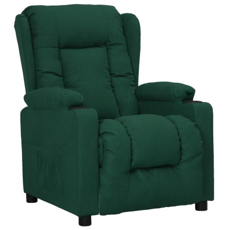 Sillón reclinable de tela verde oscuro by , Armchairs - Ref: Foro24-339054, Price: 203,20 €, Discount: %