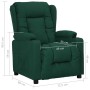 Sillón reclinable de tela verde oscuro by , Armchairs - Ref: Foro24-339054, Price: 203,20 €, Discount: %