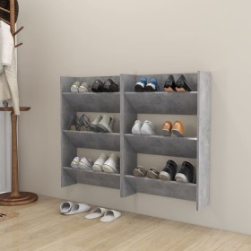 Zapateros de pared 2 uds contrachapada gris hormigón 60x18x90cm von , Schuhregale und Schuhorganisatoren - Ref: Foro24-806768...