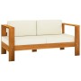 Muebles de jardín 9 pzas cojines blanco crema madera de acacia by , Garden sets - Ref: Foro24-3057942, Price: 1,00 €, Discoun...