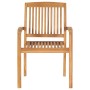 Sillas de jardín 2 uds con cojines madera maciza de teca beige by , Garden chairs - Ref: Foro24-3063255, Price: 247,59 €, Dis...