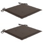 Sillas de jardín 2 uds cojines madera maciza de teca gris taupe by , Garden chairs - Ref: Foro24-3063260, Price: 252,76 €, Di...