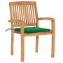 Sillas de jardín 2 uds con cojines madera maciza de teca verde von , Gartenstühle - Ref: Foro24-3063257, Preis: 211,97 €, Rab...
