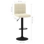Taburete de cocina de terciopelo crema von , Küchenhocker - Ref: Foro24-334293, Preis: 75,42 €, Rabatt: %