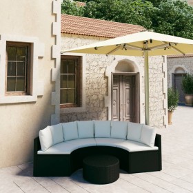 Set de sofás de jardín 5 piezas y cojines ratán sintético negro by , Garden sets - Ref: Foro24-3064908, Price: 430,11 €, Disc...