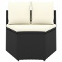Set de sofás de jardín 5 piezas y cojines ratán sintético negro by , Garden sets - Ref: Foro24-3064908, Price: 430,11 €, Disc...