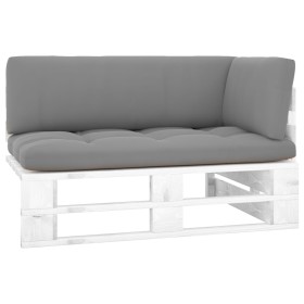 Sofá de jardín esquina de palets madera pino impregnada blanco by , Modular outdoor sofas - Ref: Foro24-3066567, Price: 145,8...