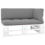 Sofá de jardín esquina de palets madera pino impregnada blanco by , Modular outdoor sofas - Ref: Foro24-3066567, Price: 145,8...