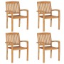 Juego de comedor para jardín 5 piezas madera maciza de teca | Foro24.es | Tu tienda online para hogar, jardín y más Foro24.es