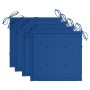 Sillas de jardín apilables 4 uds madera de teca con cojines by , Garden chairs - Ref: Foro24-3073220, Price: 418,16 €, Discou...