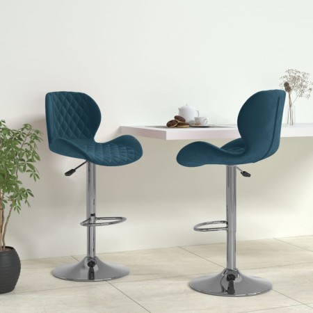 Taburetes de cocina 2 unidades terciopelo azul | Foro24.es | Tu tienda online para hogar, jardín y más Foro24.es
