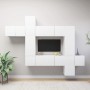 Set de muebles de salón TV 10 pzas madera de ingeniería blanco by , TV Furniture - Ref: Foro24-3078737, Price: 293,36 €, Disc...