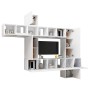Set de muebles de salón TV 10 pzas madera de ingeniería blanco by , TV Furniture - Ref: Foro24-3078737, Price: 293,36 €, Disc...