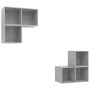 Juego de mueble para TV de 4 piezas aglomerado gris hormigón | Foro24.es | Tu tienda online para hogar, jardín y más Foro24.es