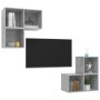 Juego de mueble para TV de 4 piezas aglomerado gris hormigón | Foro24.es | Tu tienda online para hogar, jardín y más Foro24.es