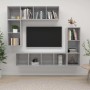 Set de muebles de TV 4 pzas madera contrachapada gris hormigón de , Muebles TV - Ref: Foro24-3079821, Precio: 200,44 €, Descu...
