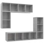 Set de muebles de TV 4 pzas madera contrachapada gris hormigón de , Muebles TV - Ref: Foro24-3079821, Precio: 200,44 €, Descu...