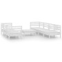 Juego de muebles de jardín 8 pzas madera maciza de pino blanco by , Garden sets - Ref: Foro24-3082513, Price: 389,72 €, Disco...
