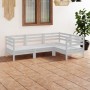 Juego de muebles de jardín 4 piezas madera maciza pino blanco | Foro24.es | Tu tienda online para hogar, jardín y más Foro24.es