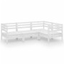 Juego de muebles de jardín 4 piezas madera maciza pino blanco | Foro24.es | Tu tienda online para hogar, jardín y más Foro24.es
