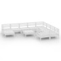 Juego de muebles de jardín 11 piezas madera maciza pino blanco | Foro24.es | Tu tienda online para hogar, jardín y más Foro24.es