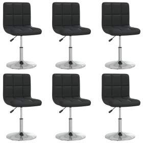 Sillas de comedor 6 unidades cuero sintético negro by , dining chairs - Ref: Foro24-3087429, Price: 300,00 €, Discount: %