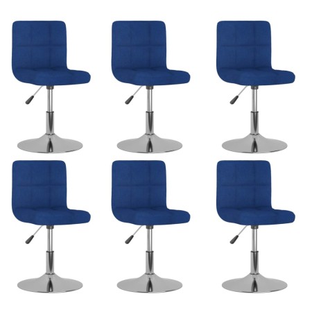 Sillas de comedor giratorias 6 unidades tela azul | Foro24.es | Tu tienda online para hogar, jardín y más Foro24.es