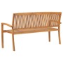 Banco de jardín 3 plazas madera maciza de teca 159 cm by , garden benches - Ref: Foro24-49389, Price: 214,10 €, Discount: %