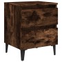 Mesita de noche con patas de metal roble ahumado 40x35x50 cm | Foro24.es | Tu tienda online para hogar, jardín y más Foro24.es