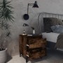 Mesita de noche con patas de metal roble ahumado 40x35x50 cm | Foro24.es | Tu tienda online para hogar, jardín y más Foro24.es