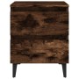 Mesita de noche con patas de metal roble ahumado 40x35x50 cm | Foro24.es | Tu tienda online para hogar, jardín y más Foro24.es