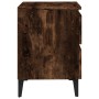 Mesita de noche con patas de metal roble ahumado 40x35x50 cm | Foro24.es | Tu tienda online para hogar, jardín y más Foro24.es