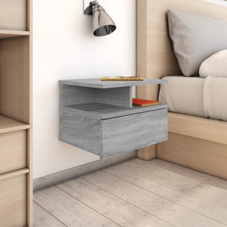 Mesita de noche flotante 2 uds madera gris Sonoma 40x31x27 cm by , Nightstands - Ref: Foro24-815315, Price: 63,10 €, Discount: %
