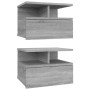 Mesita de noche flotante 2 uds madera gris Sonoma 40x31x27 cm by , Nightstands - Ref: Foro24-815315, Price: 63,10 €, Discount: %