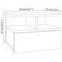 Mesita de noche flotante 2 uds madera gris Sonoma 40x31x27 cm by , Nightstands - Ref: Foro24-815315, Price: 63,10 €, Discount: %