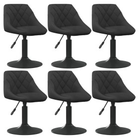 Silla de comedor giratoria 6 uds terciopelo negro de , Sillas de comedor - Ref: Foro24-3088799, Precio: 378,25 €, Descuento: %