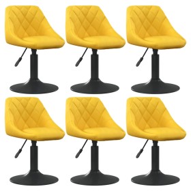 Sillas de comedor giratorias 6 uds terciopelo