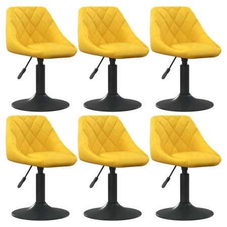 Sillas de comedor giratorias 6 uds terciopelo amarillo mostaza | Foro24.es | Tu tienda online para hogar, jardín y más Foro24.es