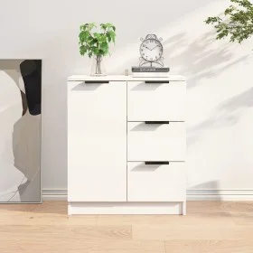 Anrichte aus Sperrholz glänzend weiß 60x30x70 cm von vidaXL, Sideboards - Ref: Foro24-811085, Preis: 88,15 €, Rabatt: %